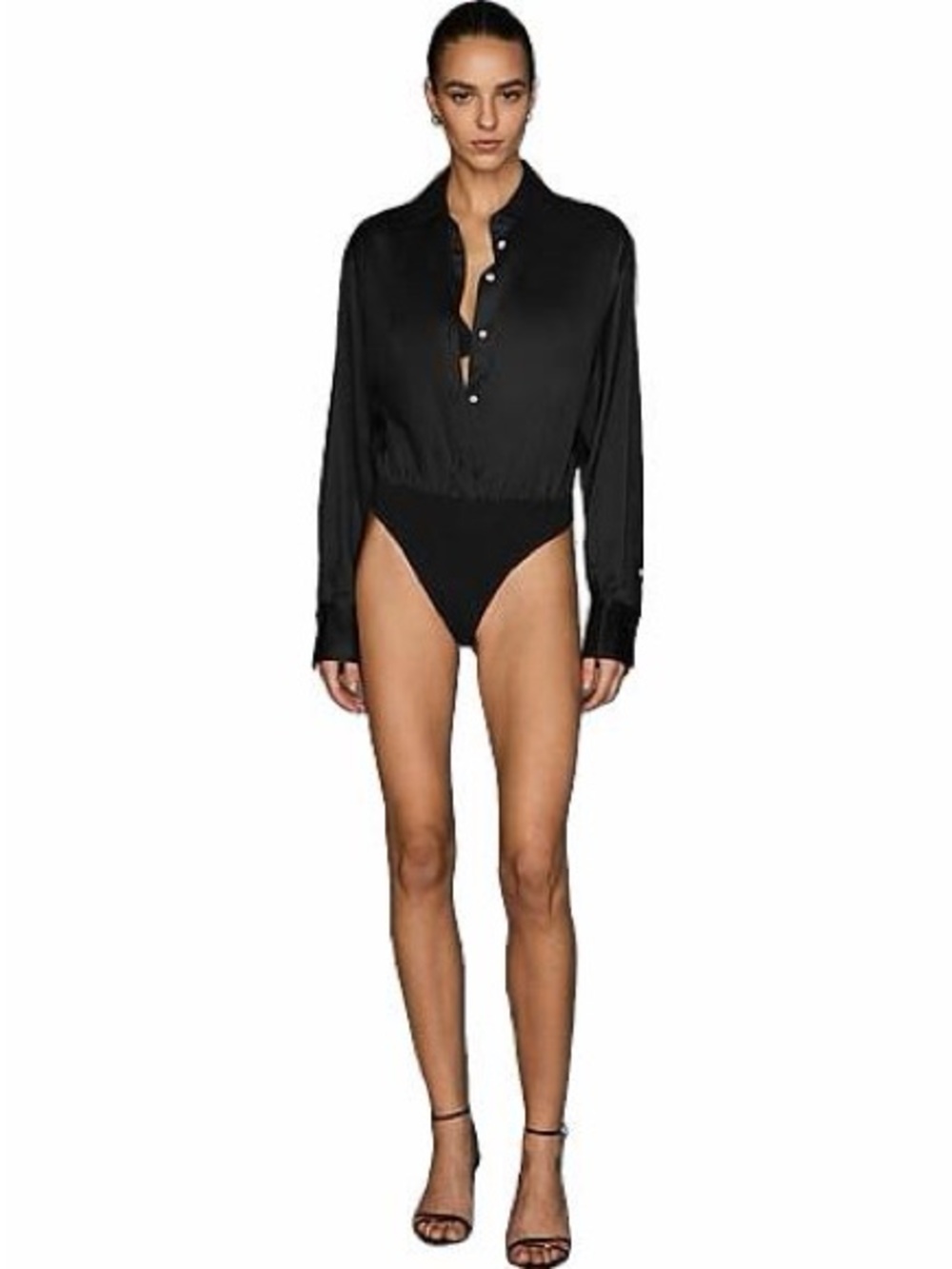 New! Atelier Victoria's Secret X Altuzarra Satin Shirt Bodysuit Size M 57302